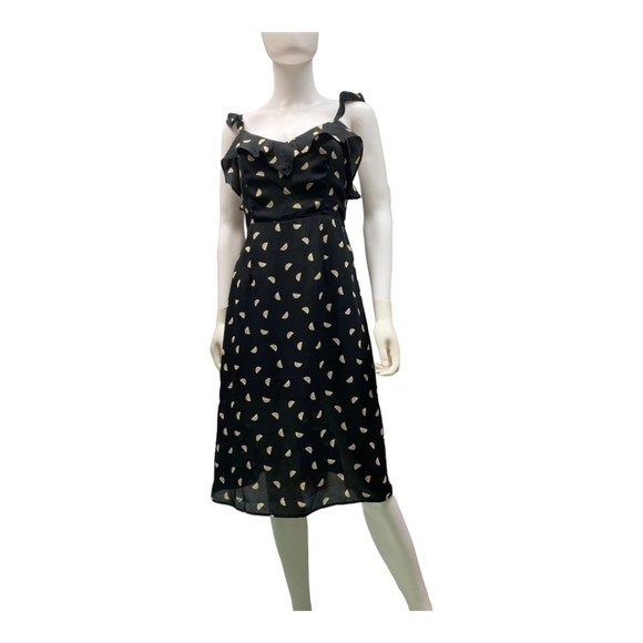 𝅺Forever 21 sleeveless cut Out back ruffled straps midi dress - Picture 1 of 6